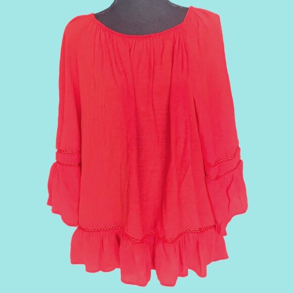 FUNDAMENTAL THINGS Bright Red Top - Picture 1 of 6